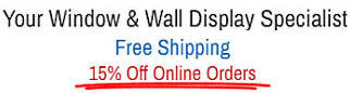 Your Window & Wall Display Specialist, Free Shipping, 15% Off